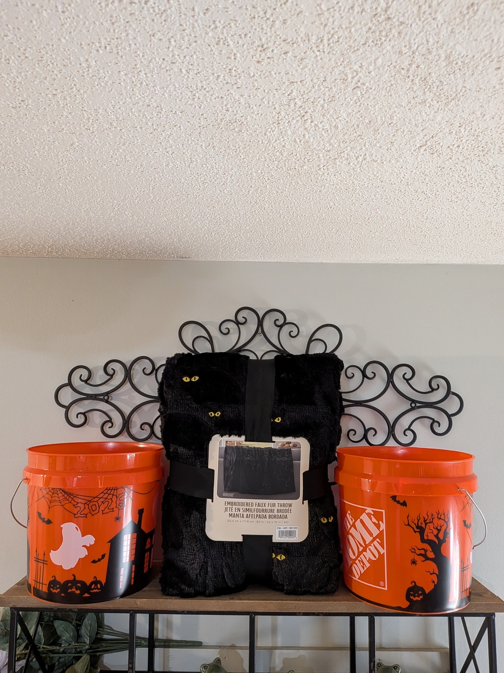 Viral Halloween Spooky Cat Black Blanket and 2026 Halloween Bucket